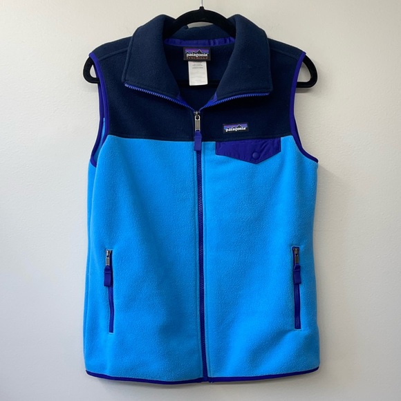 Patagonia Jackets & Blazers - Patagonia Snap-T Vest Womens Medium Blue Skipper Colorblock Full Zip